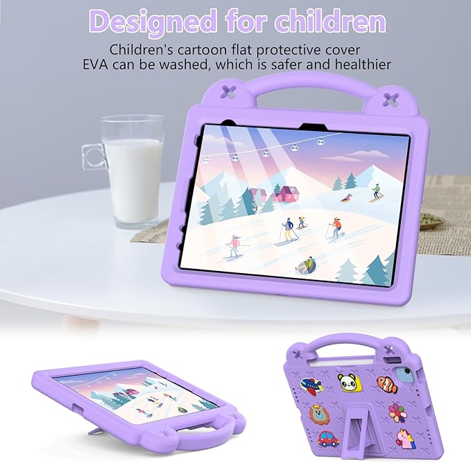 Compatible with Honor Pad X8 Pro 11.5(2023)/Honor Pad X9 Tablet Case Lightweight Shockproof Protective Case with Shoulder Strap &amp Stand Handle for Girl Kid Gift Light Purple