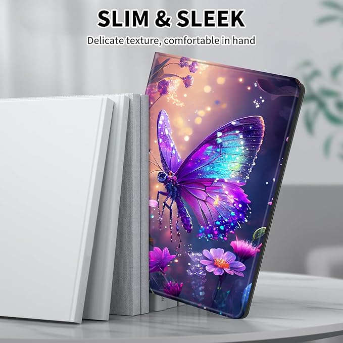 Case for Microsoft Surface Pro 7 Plus/7/6/5/4 12.3 Inch TabletLeather Folio Adjustable Stand for Surface Pro Case 12.3Glitter Butterfly