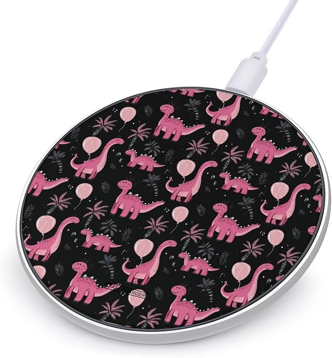 Dinosaur Wireless Charger Anti-Slip Wireless Charging Pad Slim Charger Mat for Men Women