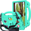 for Revvl Tab 2 Case (2025) EVA Shockproof Tablet Cover with Stand Handle Shoulder Strapfor Tmobile Revvl Tab 2 Tablet Case 10.1'' Green