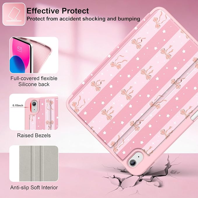 Bow-Pink Striped