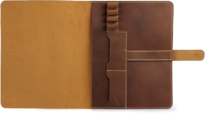 Londo Genuine Leather Tablet Cover – iPad Pro 12.9 Case with Two Card Slots &amp Leather Pen/Apple Pencil Holders