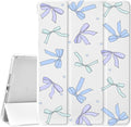 JOYLAND Purple Bows Case for iPad 10th Generation Case 10.9 inch/iPad (A16) 11th Generation 11 Inch 2025 with Pencil Holder-Trifold Stand Protective Cover with Soft TPU BackWhite