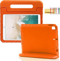 Kids Case for iPad 9th/8th/7th Generation (2021/2020/2019) iPad 10.2 Shockproof Case Techcircle Handle Stand Lightweight EVA Foam Bumper Protective Rugged Drop Protection Child Proof Cover Orange