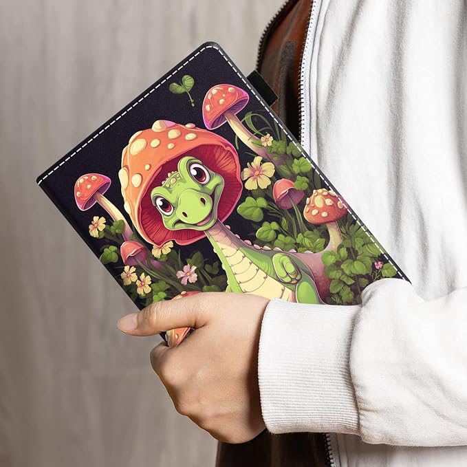Cute Little Dinosaur and Mushroom