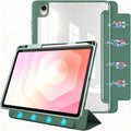 for Samsung Galaxy Tab S11 Tablet CaseMagnetic Split Acrylic Case– with Pen SlotPU Leather Material Detachable StandSlim Protective Cover for S11ShockproofLightweight[Dark Green]