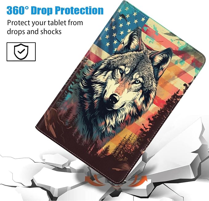 American Flag Wolf