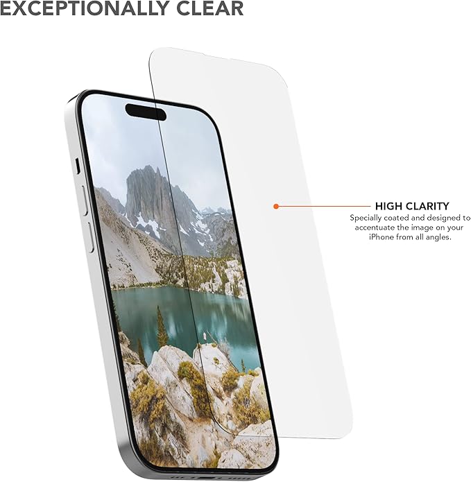 Rokform - iPhone 14 Pro Max Screen Protector Active Touch Shatter Proof High Definition Case Friendly Tempered Glass iPhone Screen Protector 2 Pack (Clear)