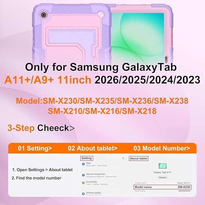 Galaxy Tab A9+ 11 Inch Case-Rose