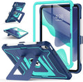 Soke Case for iPad (A16) 11th Generation 11-Inch 2025 /10th Generation 10.9-Inch 2022 with Screen Protector and Multi-Angle Kickstand Rugged Full Body Heavy Duty Protective Cover - Navy Green