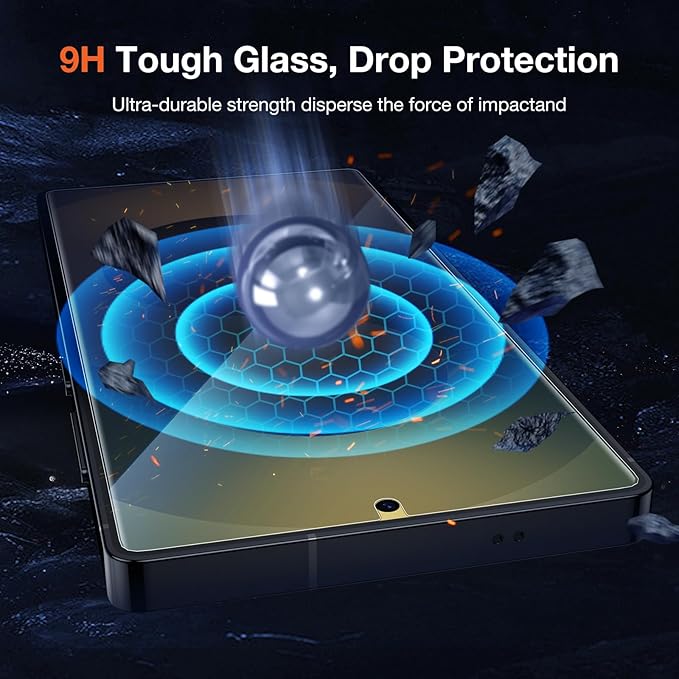2 Pack Privacy Screen Protector for Samsung Galaxy S25 Ultra Anti-Spy Private Protective Film 100% Fingerprint Unlock 9h+ Tempered Glass Automatic Dust Removal Anti-Scratch Protection