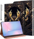 ALILANG Case for Samsung Galaxy Tab S10 FE+/ S10 FE Plus 13.1 Inch 2025 Folio Book Style Shockproof Folding Stand Cover for Samsung S10 FE Plus (SM-X620/SM-X626/SM-X626B) -Owl