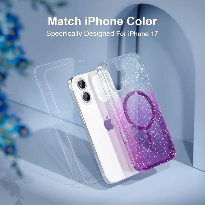 Glitter Clear/Purple