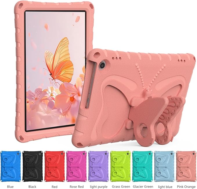 Kids Case Compatible with Kindle Fire HD 10 Tablet (13th/11th Generation 2023/2021 Release) Lightweight Shockproof Case EVA Foam Cover with Shoulder Strap &amp Stand Cover for Boys Girls(Pink)
