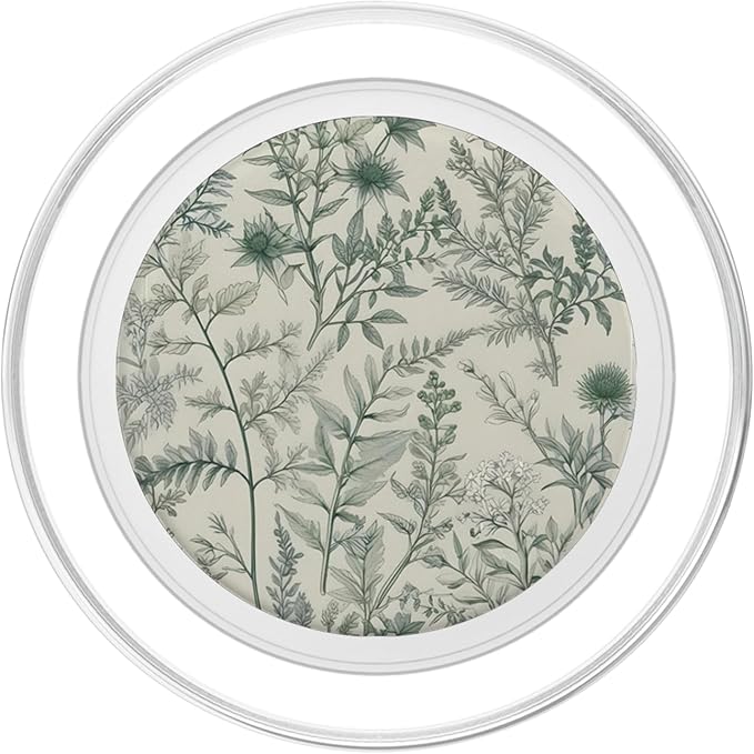 Sage Garden Green Floral PopSockets PopGrip for MagSafe