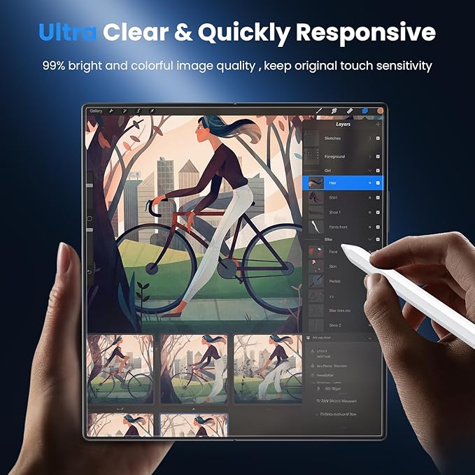 WSKEN Matte Screen Protector for Samsung Galaxy Z fold 7 - [Anti-Glare &amp Anti-Fingerprint] [Smooth as Silk] [Inside Flexible TPU Film + Front Tempered Glass] With Auto Fit Case2 Pack
