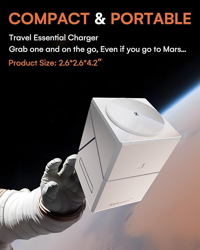 ZEEHOO 3 in 1 Charging Station for iPhone Charging Station for Apple MagSafe Charger Qi2 Certified 15W Fast Wireless Charger for Apple Watch for iPhone 171615141312 Series AirPods (White)
