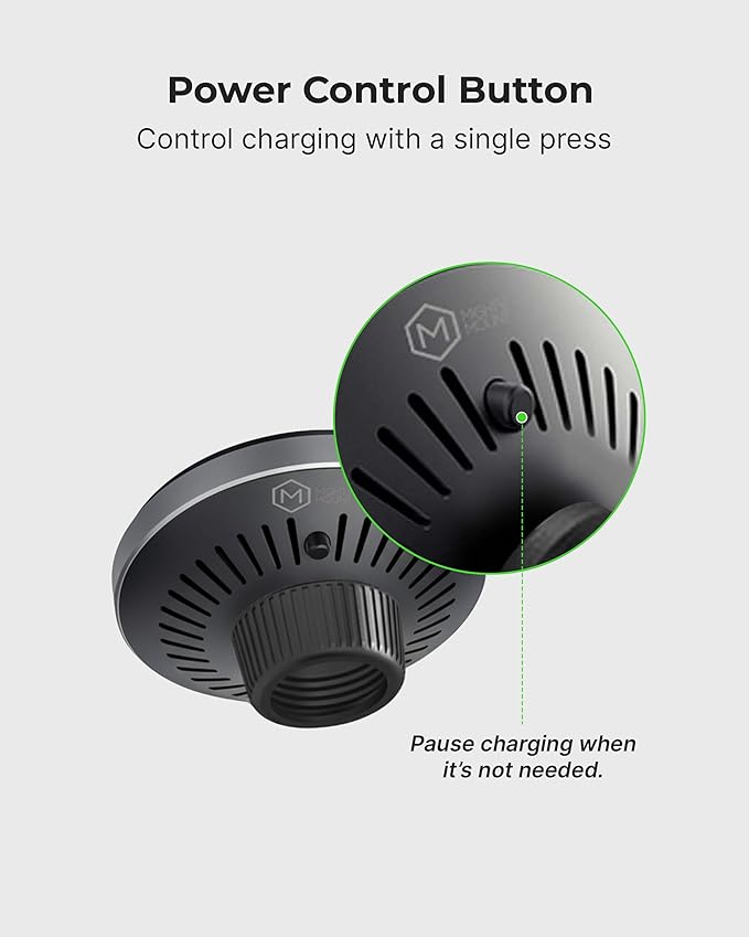 Mag Switch Qi2 Mag Safe Wireless Telescopic Suction Cup Mount 15W Fast Charger with a Built in on/Off Switch for Smarter Charging Strong N52 Magnets Compatible with iPhone 12-17