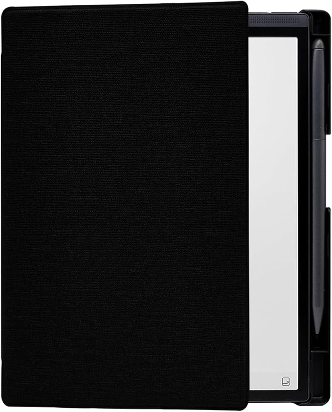 Slimshell Case for 8.2'' iFLYTEK AINOTE Air 2 Smart Auto Sleep/Wake Ultra-Thin Lightweight Leather Folio Cover with Built-in Pen Holder &amp Magnetic Closure (Cloth Black)