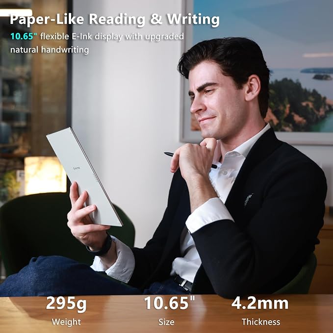 iflytek AINOTE 210.65 E-Ink Tablet for Meetings4.2mm Ultrathin AI Note-Taking Writing Tablet Support Voice-to-TextHandwriting Conversion17-Language Transcription for Work/Meeting/Study
