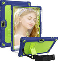 for Vankyo MatrixPad S10 Tab Case YQSAVIOR CUPEISI Coopers YQ10S VIVIMAGE A10 A38 BYANDBY BYYQ10S 10.1 Case Built in Kickstand Shoulder Strap Shell with Screen Protector (Navy+Green/1 Pcs)