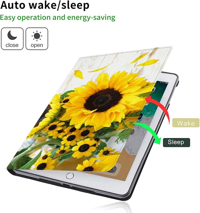 Wood Grain Sunflowers