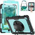 HXCASEAC Case for iPad Pro 9.7 Air 2 9.7 inch 6th/5th Gen 2018/2017/2016/2014 with Screen Protector/Pencil Holder/ 360 Rotating Hand Strap Stand Full Body Protective Cover for iPad 9.7 - Blue