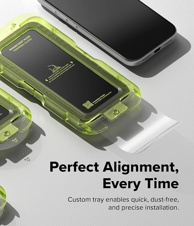 Ringke Easy Slide Tempered Glass for iPhone 17 Pro Screen Protector [Super Easy to Install] Case Friendly Shatterproof Premium 9H Hardness - 2 Pack