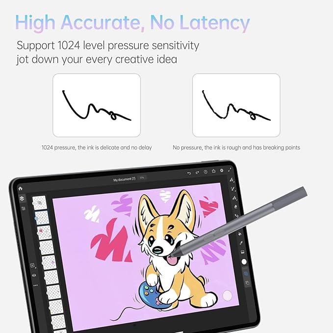 ANYQOO Pen for HP Envy x360 Pavilion x360 Spectre x360 &amp OmniBook MPP Stylus Pencil with Palm Rejection 1024 Pressure 2500H Battery Digital Ink Pen for HP Touchscreen Laptop