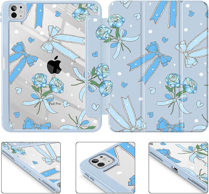 Bow & Rose Blue