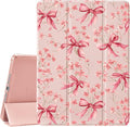 JOYLAND Pink Bow for iPad 10th Generation Case 10.9 inch/iPad (A16) 11th Generation 11 Inch 2025 with Pencil Holder-Trifold Stand Protective Cover with Soft TPU BackPink