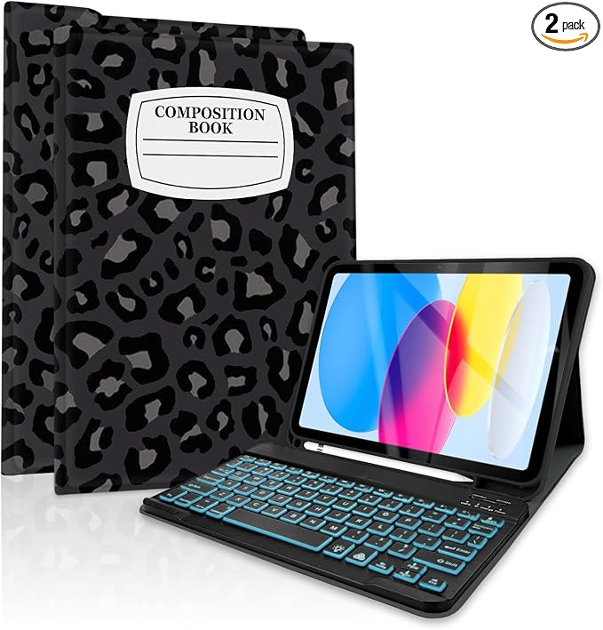 Notebook Leopard Black Grey