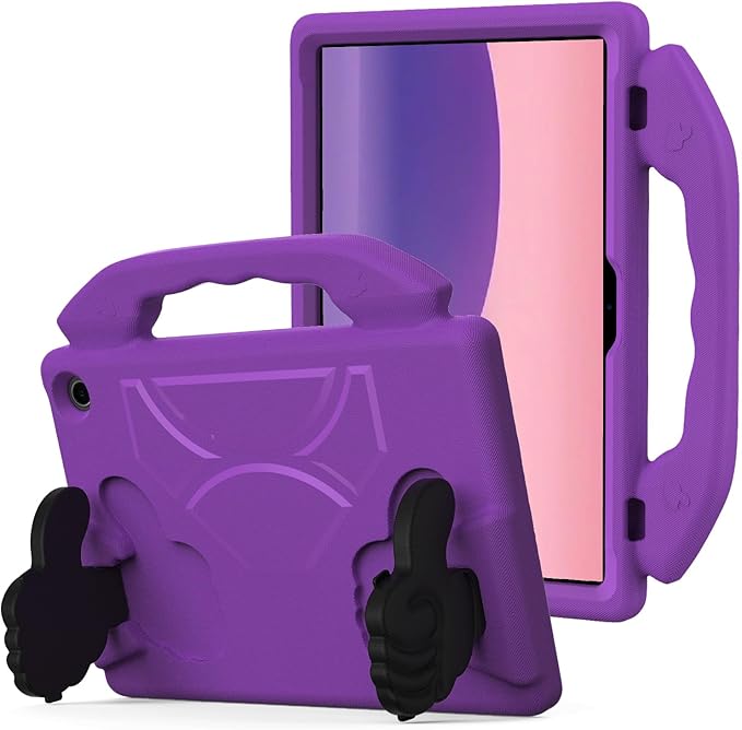 for Amazon Fire Max 11 Kids Tablet Case EVA Material Light Weight Shockproof Rugged Heavy Duty Thumb Kickstand Kids Case for Amazon Fire Max 11 (2023) (Violet)