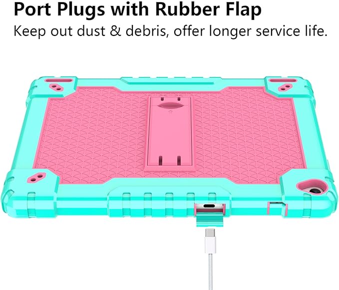 for YQSAVIOR Tab CP10 10.1 Case/Coopers Tab CP10 10.1 inch Case with Screen Protectror Built in Shoulder Strap &amp Kickstand for YQSAVIOR/Coopers Tab CP10 10.1 Tablet (Green/Pink/1 PC)