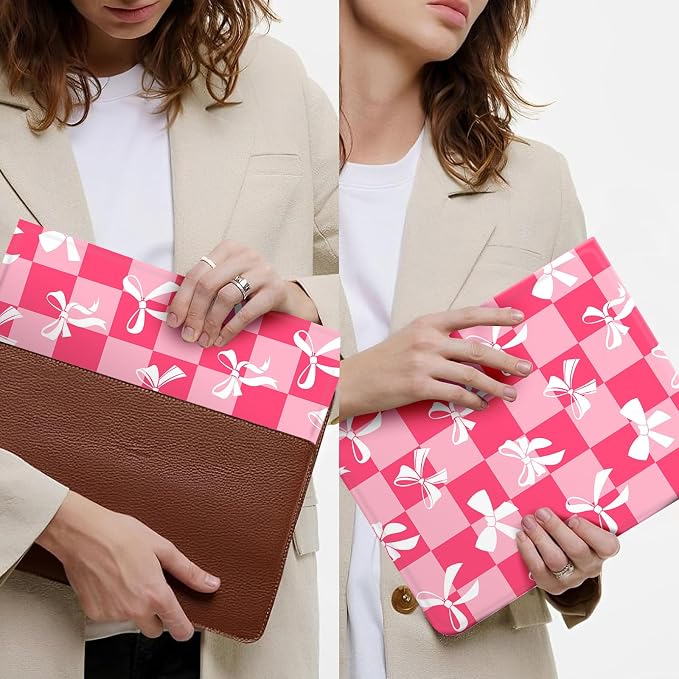 Checkered-White Bow