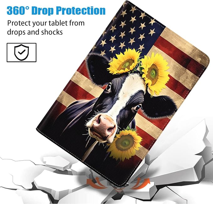 American Flag Cow Sunflower