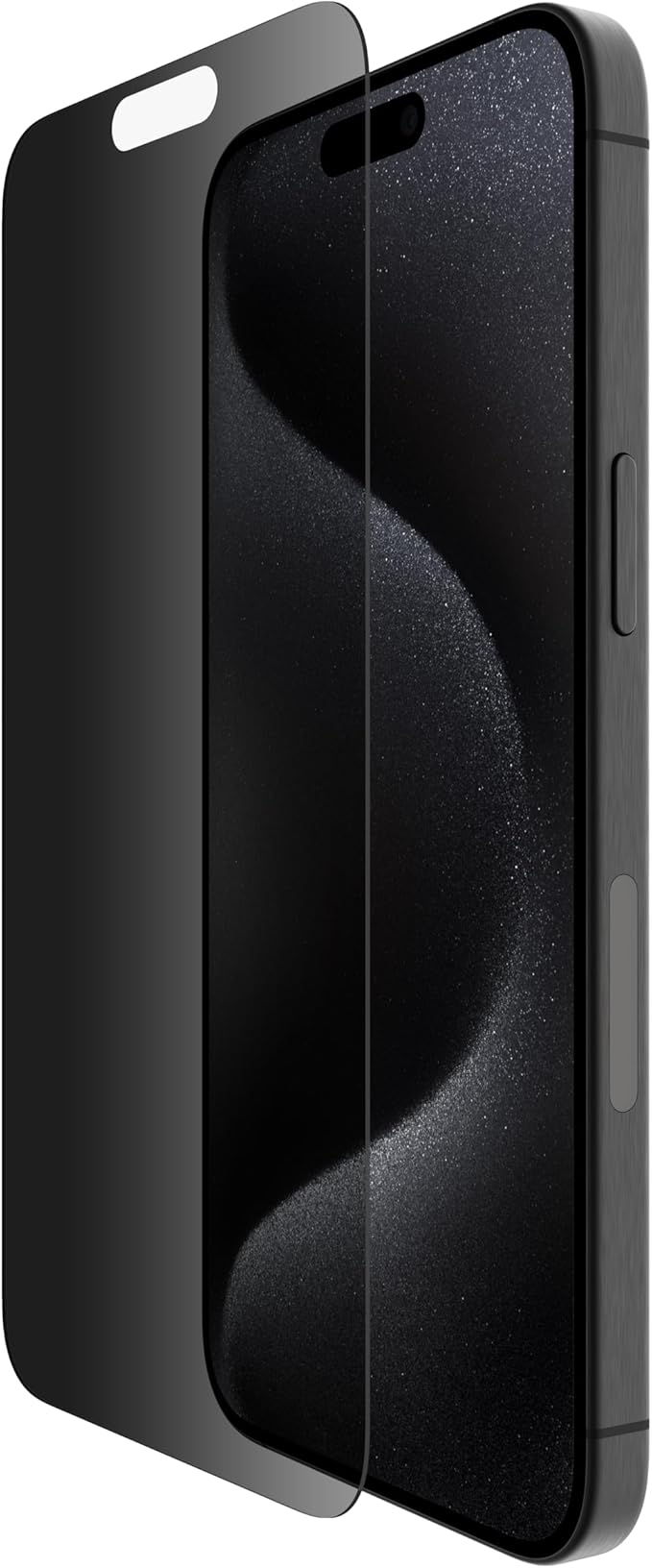 Belkin ScreenForce TemperedGlass Treated Privacy Screen Protector for iPhone 15 Pro Max - Slim &amp Scratch-Resistant - Includes Easy Align Tray for Bubble Free Application
