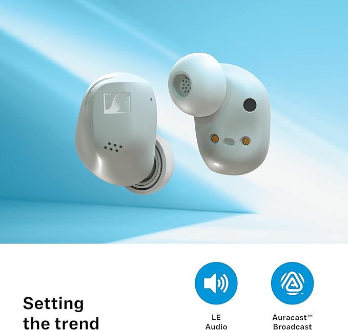 Sennheiser ACCENTUM True Wireless Earbuds - Crystal-Clear Sound with Hybrid ANC Ergonomic Design 28-Hour Battery Life Touch Interface Black