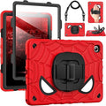 Grifobes Case for Samsung Galaxy Tab A11+ / A9+ Plus 11 inch 2026/2024 Full Body Protection with Screen Protector/Rotating Stand Hand/Shoulder Strap for 11” Tablet Cover Red+Black