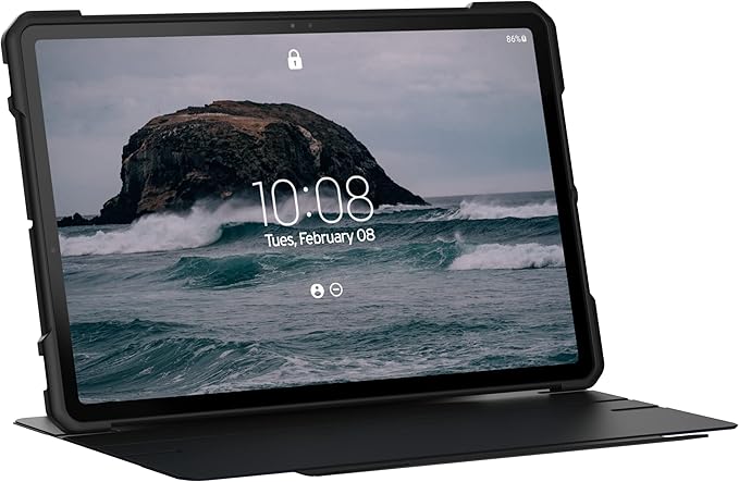 URBAN ARMOR GEAR UAG Designed for Galaxy Tab S8 Plus 12.4-inch (SM-X800 &amp SM-X806) Case Rugged Smooth Exterior Material Heavy Duty Folio Stand Metropolis SE Protective Cover Mallard