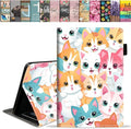 Case for All-New Amazon Fire HD 10 &amp 10 Plus Tablet 10.1 (13th/11th Generation 2023/2021 Release) Slim PU Leather Stand Cover with Card Slot &amp Auto Wake/Sleep Cute Cartoon Cats