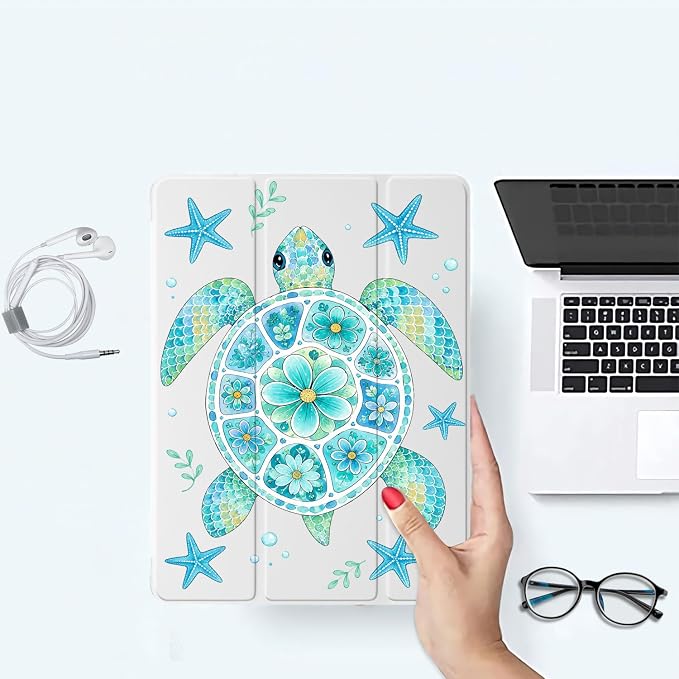 Floral Sea Turtle-White