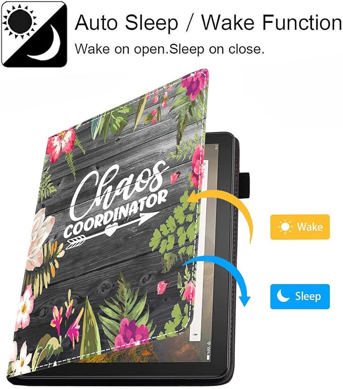 Chaos Coordinator Quote Colored Floral Wreath Print
