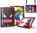 Dteck for iPad A16 Kids Case BoysCute Cartoon Spider Child Friendly Hard Kickstand Cover with Pencil Holder Shoulder Strap Shockproof Rugged Protective 10.9 10 Gen Cool CaseBlack/Rose