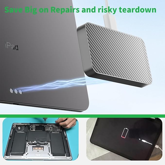 Magnetic Wireless Charger for iPad Pro iPad Pro 11 (2024/2025 M4) ONLY 18W Fast Charging Smart Connector Charger Aluminum Alloy Wireless Charging Pad with USB-C Cord Cable