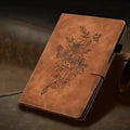 Funut for Amazon Kindle Fire Max 11 Tablet Case (13th Generation 2023 Release) Premium PU Leather Folding Stand Cover Case for Kindle Fire 11 Tablet with Auto Wake/SleepEmbossed Brown