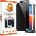 Slapback Premium Privacy Screen Protector for iPhone 14 Pro [2-Pack] [6.1 inch Display] Anti-Spy 28 Degree Blackout 9H Hardness Full Coverage Tempered Glass Easy Install Frame Case-Friendly