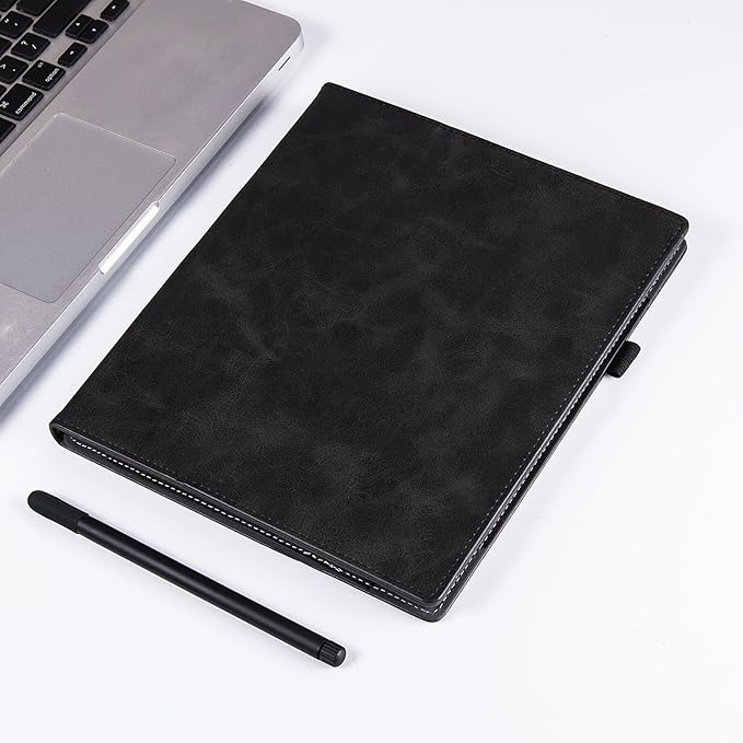 BOZHUORUI Case for 10.3 Boox Note Air 5 C/Air 4 C/Air 3 C/Air 3 B/W Tablet ePaperMultiple Viewing Angles Stand CoverPU Leather Folio Smart Protective Cover with Hand Strap Rock Black