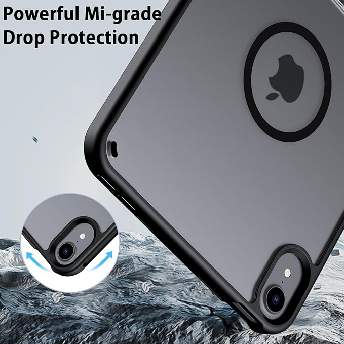 Telaso for iPad mini 7 A17 Pro 2024/iPad Mini 6 2021 Case iPad mini 7th/6th Gen Magnetic Case with Invisible Portrait/Landscape Stand Translucent Matte Back Soft TPU Bumper Protective Cover Black
