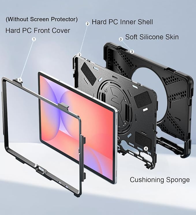 S10 Lite/S10 FE/S9 FE/Tab S9/S8/S7-Black
